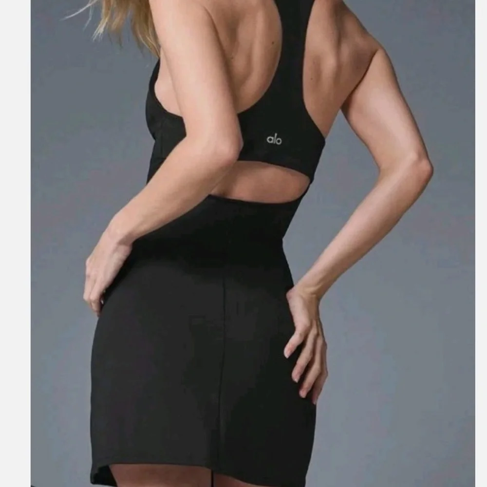 ALO Yoga Airlift Fly Dress | Built-In Bra | Open Back | athleisure tennis dress